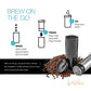 French Coffee Press Triple Wall Insulated Travel Mug 14 oz Black