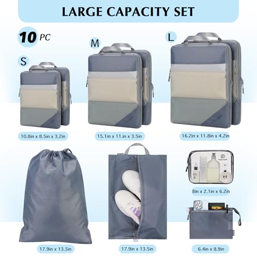 Compression Packing Cubes for Travel (10 Count)