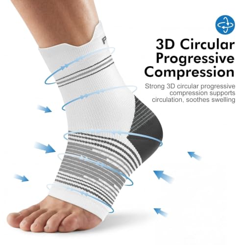 6 Pairs Compression Socks with Arch Support for Plantar Fasciitis (6 Count)
