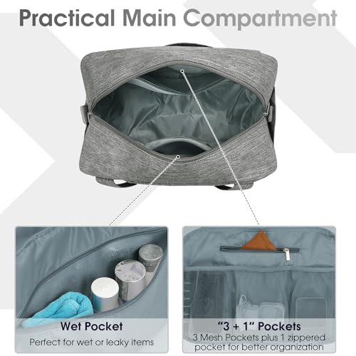 18" Carry on Bag Underseat Luggage for Airplane Frontier Airlines Personal Item Bag Travel Duffel Bag Small Gym Bag Weekender Overnight Bag with Wet Pocket for Women and Men