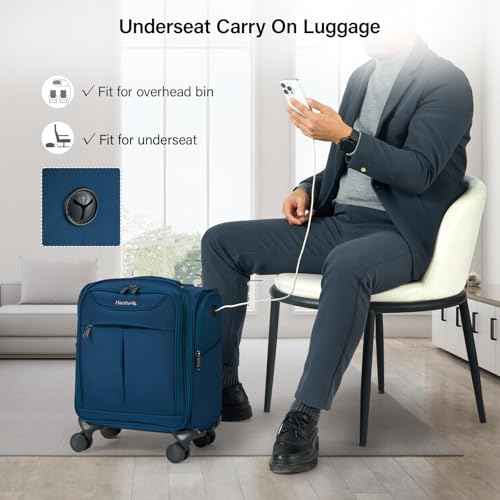 Underseat Carry On Luggage with Wheels
