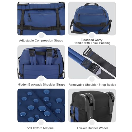 85L 29“ Foldable Rolling Backpack with Wheels