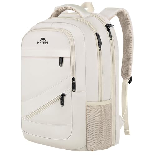 Beige Laptop Backpack for Women
