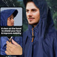 Hooded Rain Poncho for Adult Waterproof Lightweight Raincoat
