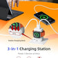 3-in-1 Portable Apple Watch Charger Fast Charging，25W Wireless Magnetic Foldable iWatch Charger Block，PD Travel Essentials Block for iWatch Ultra/SE/ 10/9/ 8/7/ 6，iPhone 17/16/ 15 Series