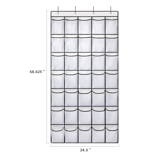 35 Pockets Over the Door Shoe Organizer