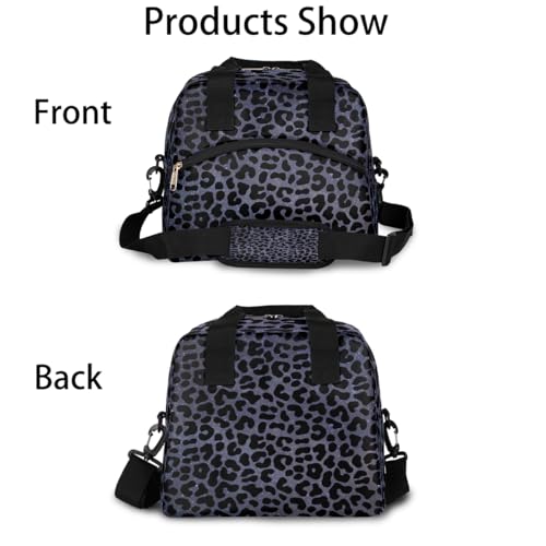 Leopard Cheetah Galaxy Insulated Lunch Bag for Women Girl Reusable Lunch Tote Box With Shoulder Strap Lightweight Thermal Cooler Meal Prep Bag for Work School Office Picnic (print 1)