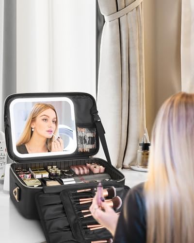 Makeup Bag with LED Mirror