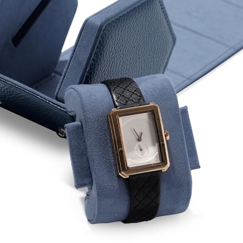 Single Watch Box Blue Hexagonal