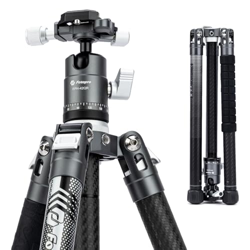 62 Inch Carbon Fiber Tripod for Camera Ultralight Travel Camera Tripod Max Loads Up 22lbs X