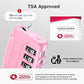 2 Pack TSA Approved Luggage Locks 4 Digit Code Cable Lock Basic Pink (2 Count)