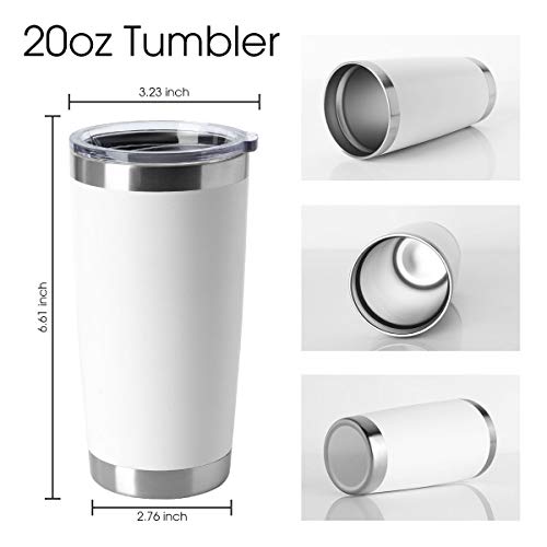 20oz Stainless Steel Tumblers Bulk (4 Count)