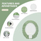 Microfiber Elongated Toilet Seat Cover 19.5"x 15" Machine Washable