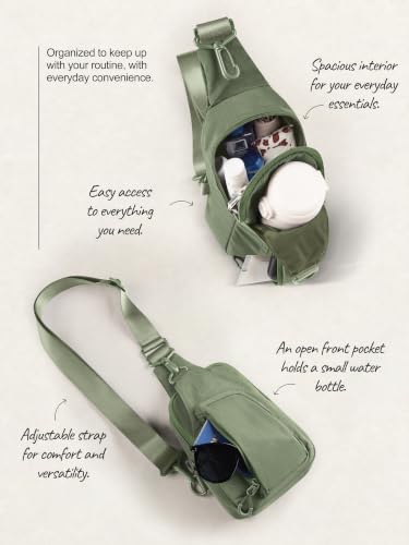 Sling Bag with Adjustable Straps Crossbody Chest Bag Lightweight Small Backpack for Casual Outdoor Traveling Hiking