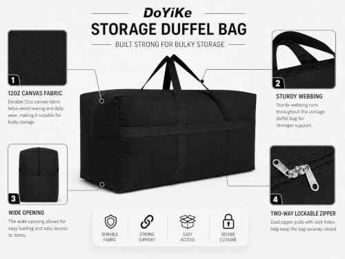 Extra Large Canvas Storage Duffle Bag