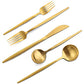Matte Gold Silverware Set (4 Count)