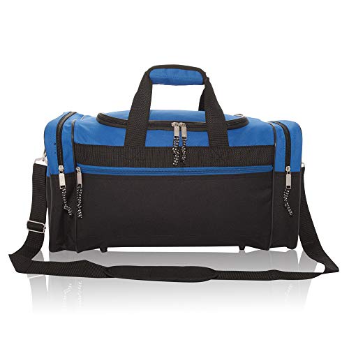 Blank Duffle Bag Duffel Bag in Black and Royal Gym Bag