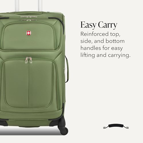 Sion Softside Expandable Spinner Luggage Durable Lightweight Travel Suitcase