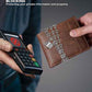 Wallet for Men RFID Blocking Genuine Leather Mens Wallets Bifold with 2 ID Window 13 Card Slots brown