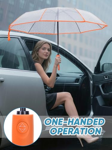 Windproof Travel Umbrellas for Rain and Sun (2 Count)
