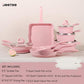 Pink Pots and Pans Set Nonstick 23pcs
