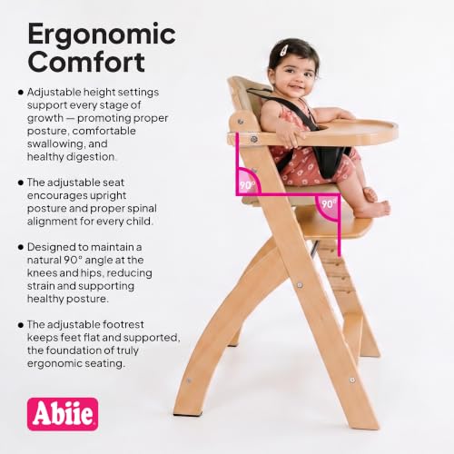 Beyond Junior Convertible Wooden High Chair with Removable Tray