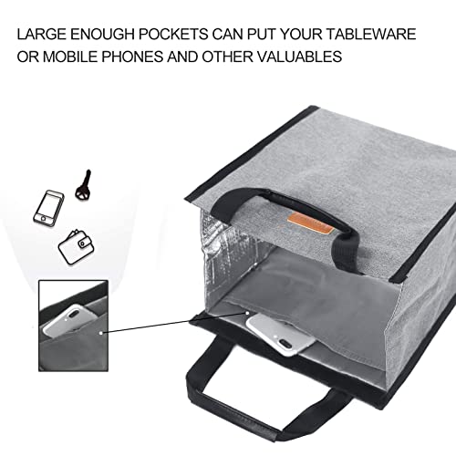 Lunch Bags for Women Insulated Reusable Lunch Tote with Internal Pocket