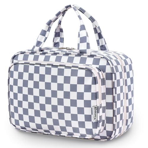 Travel Toiletry Bag for Women Large Hanging Makeup Bag Organizer Toiletries Bag for Full Size Essentials Accessories Cosmetics