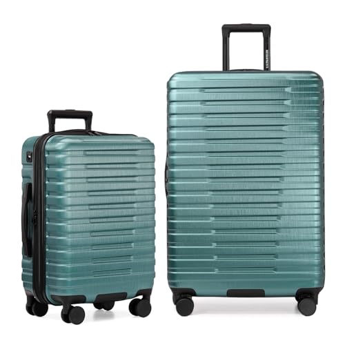 Boren Expandable Hardside Rugged Travel Luggage with 8 Spinner Wheels (2 Piece)