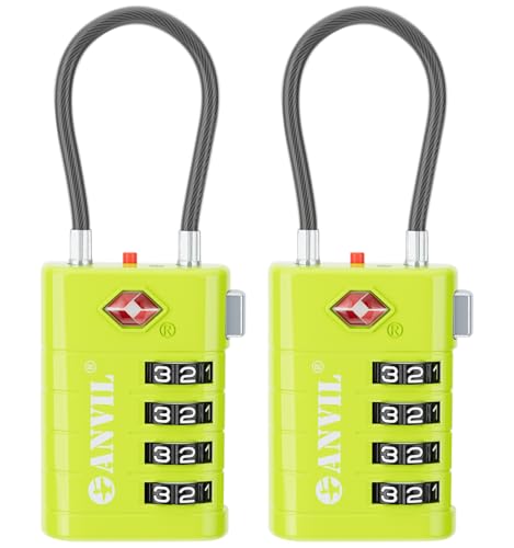TSA Approved Luggage Locks with Search Alert Indicator (2 Count)