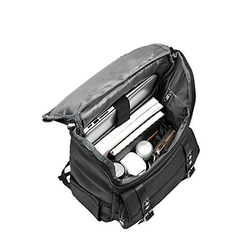 Vintage Backpack Travel Laptop Backpack with usb Charging Port for Women & Men College Backpack Fits 15.6 Inch Laptop Black