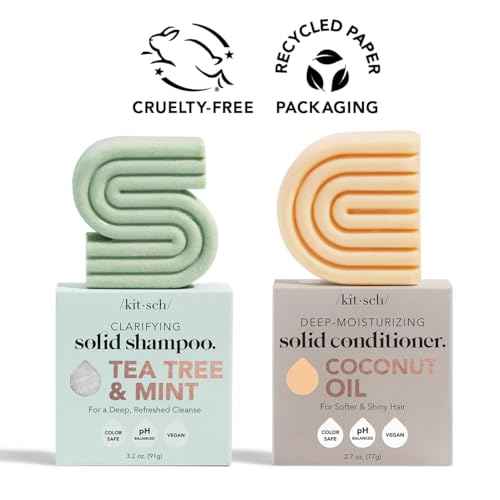 Tea Tree Shampoo Bar & Coconut Oil Conditioner Bar (5.9 Ounce)