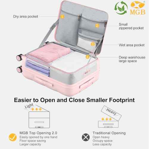 26 Inch Large Expandable Checked Luggage Hard Shell Suitcase