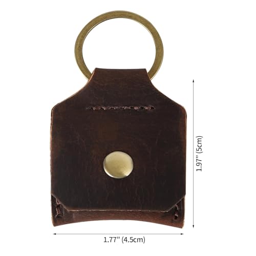 Genuine Leather SD Card Holder Keychain