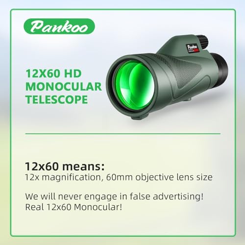 12x60 HD Monocular Telescope for Adults high Powered