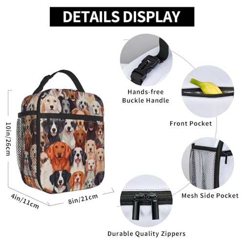 Dog Insulated Lunch Box for Women Men Dog Lunch Bag for Travel