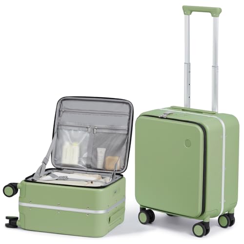 17x14x9 Carry On Luggage Underseat PC Hard Shell Suitcase Top Opening Aluminum Frame Travel Suitcases with Wheels