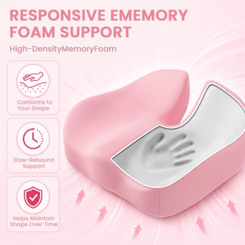 Seat Cushion XL Large Memory Foam Cushion for