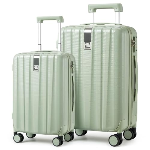 Luggage Sets 2 piece Carry On Luggage with Wheels PC Hard Shell Suitcases Lightweight Checked Travel Luggage Large Travel Suitcase Woman Men 20 (2 count)
