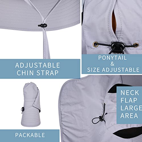 Sun Hat for Men Women with Neck Flap