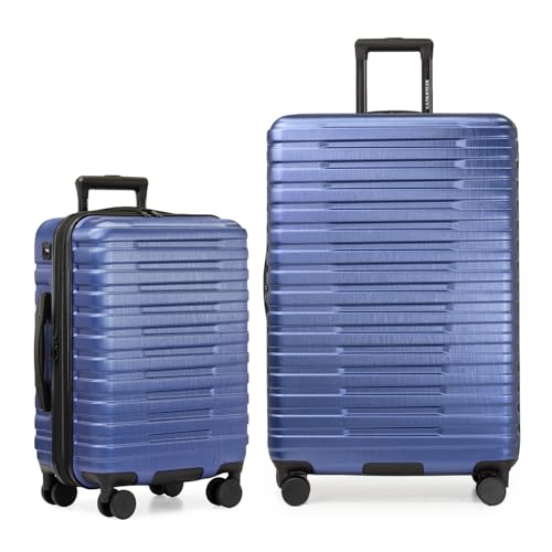 Boren Expandable Hardside Rugged Travel Luggage with 8 Spinner Wheels (2 Piece)