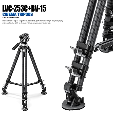 Carbon Fiber Tripod Fluid Head & Middle Spreader LF