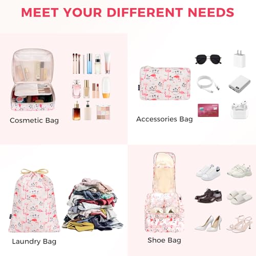 8 Set Packing Cubes Luggage Packing Organizers for Travel Accessories