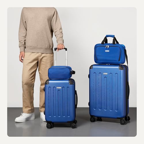 4 Piece Hardside Luggage Set with Multidirectional Spinner Wheels (4 Count)