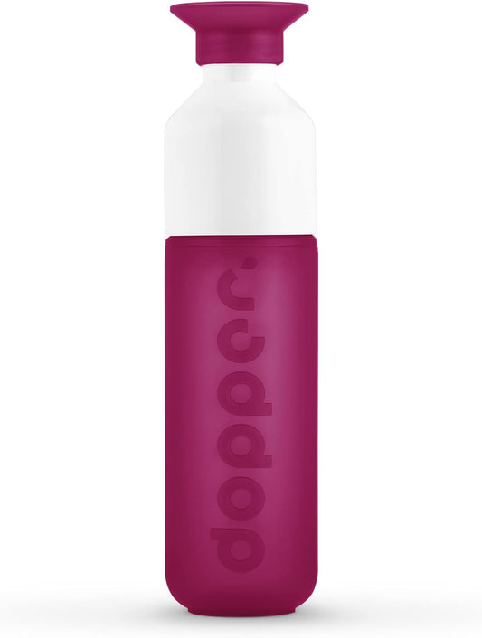 Preserve Dopper Water Bottle, 15.25 Ounce, Funky Fuchsia