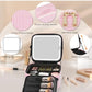 Travel Makeup Bag With LED Mirror