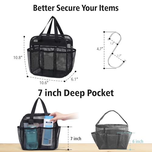 Mesh Shower Caddy Portable with Zipper