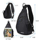 Sling Bag Men Backpack Unisex One Shoulder Bag Hiking Travel Backpack Crossbody with USB Port for Men Women Versatile Casual Daypack
