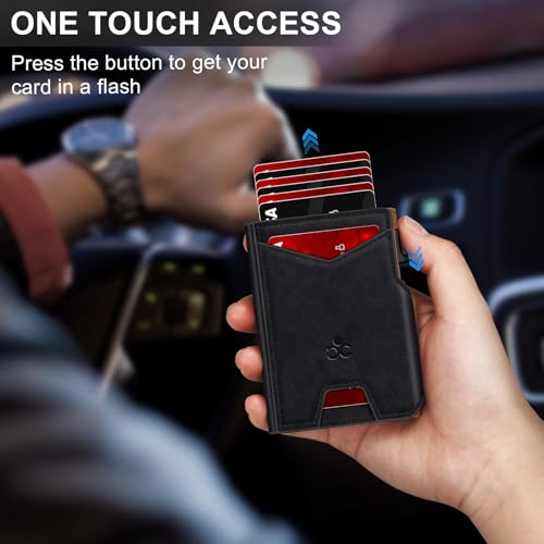 Wallet for Men Wallet with Slim Pop Up Card Holder 9 (13 Count)