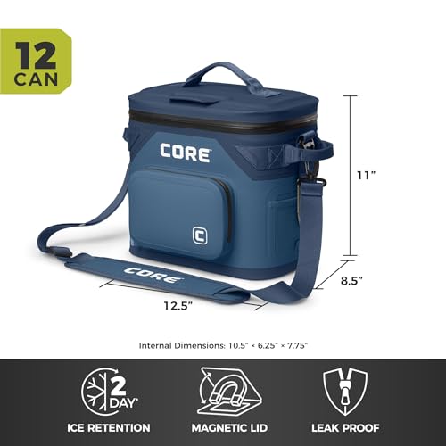 Magnetic Leak Proof 12 Can Soft Cooler with Waterproof Zipper